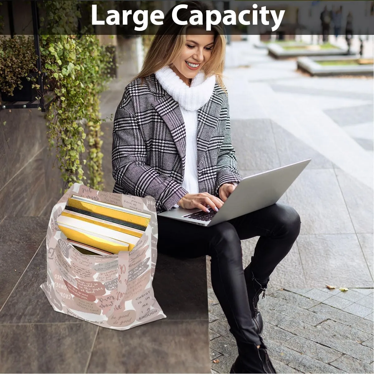 Vintage Flower Cat Butterfly Tote Bag Aesthetic Reusable Grocery Bags Friendship Gifts for Women Weekender Bag
