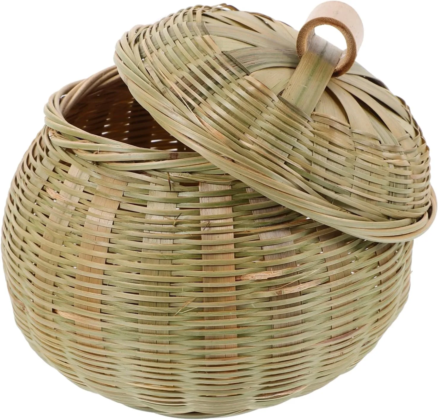 VOSAREA Mini Bamboo Woven Storage Basket Creative Organizer Box for Home Portable Desk Organizer