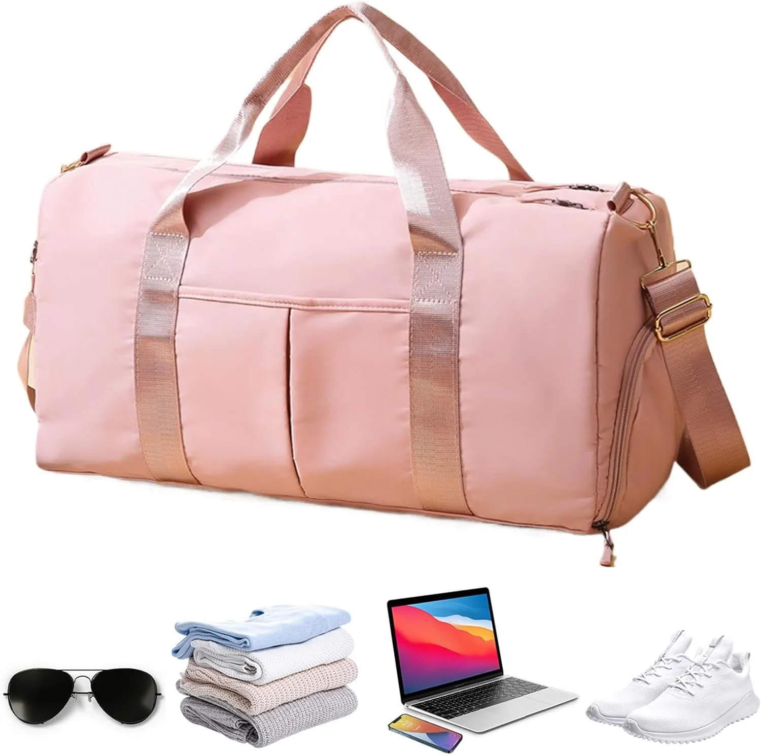 Waterproof Sports Bag - Oxford Cloth Large Capacity Gym Bags - Multifunctional Fitness Bags, Wear-Resistant Shoulder Bag for Wet and Dry Use