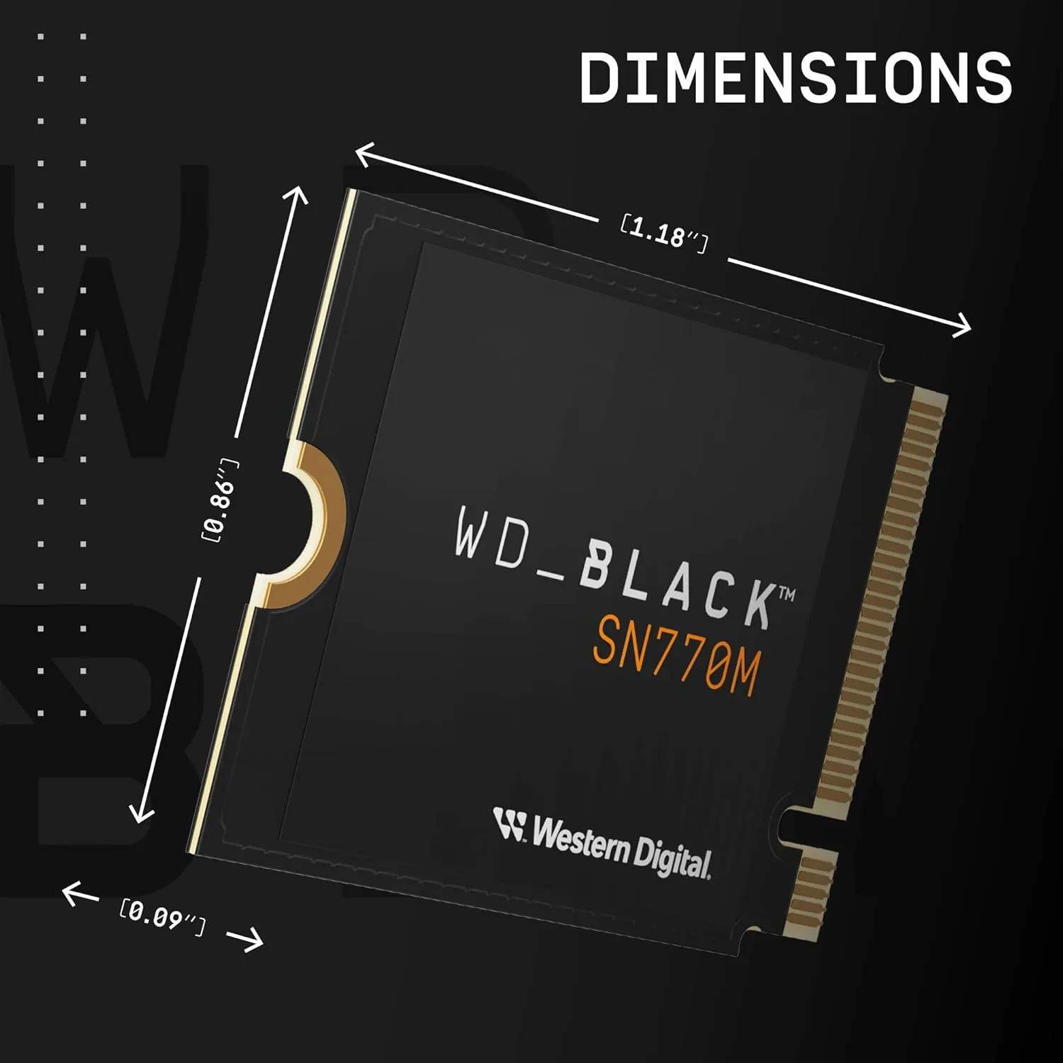WD_BLACK 2TB SN770M M.2 2230 NVMe SSD for Handheld Gaming Devices, Speeds up to 5,150MB/s, TLC 3D NAND, Great for Steam Deck and Microsoft Surface - WDBDNH0020BBK-WRSN