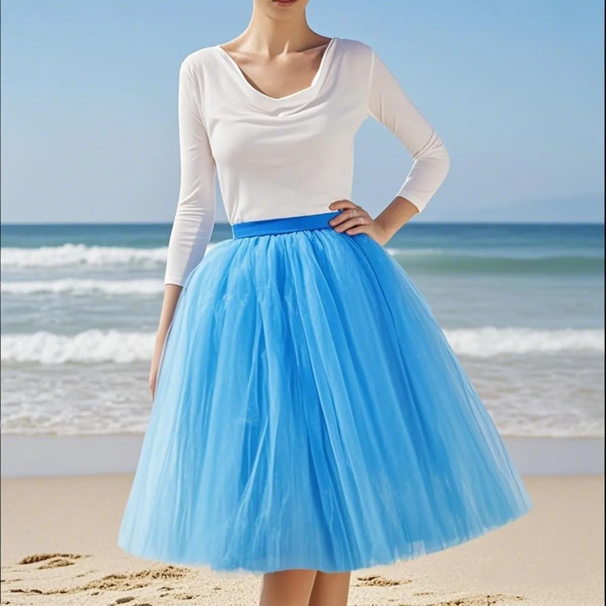WDPL Adult A-line Tulle Skirt Bridesmaid Petticoat Tutu for Women