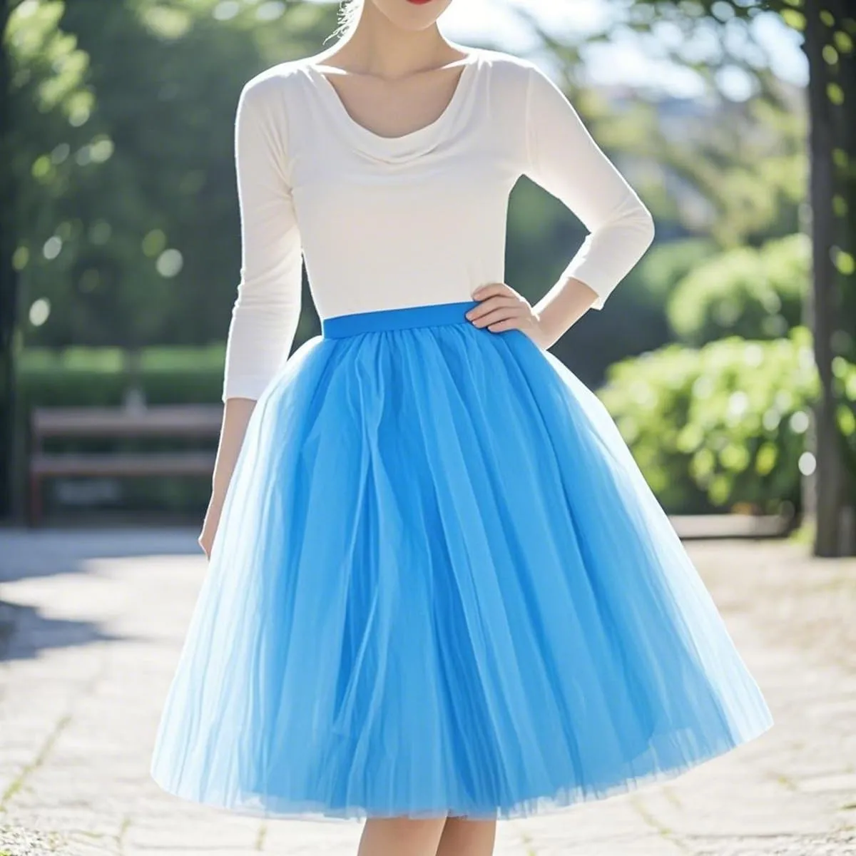 WDPL Adult A-line Tulle Skirt Bridesmaid Petticoat Tutu for Women
