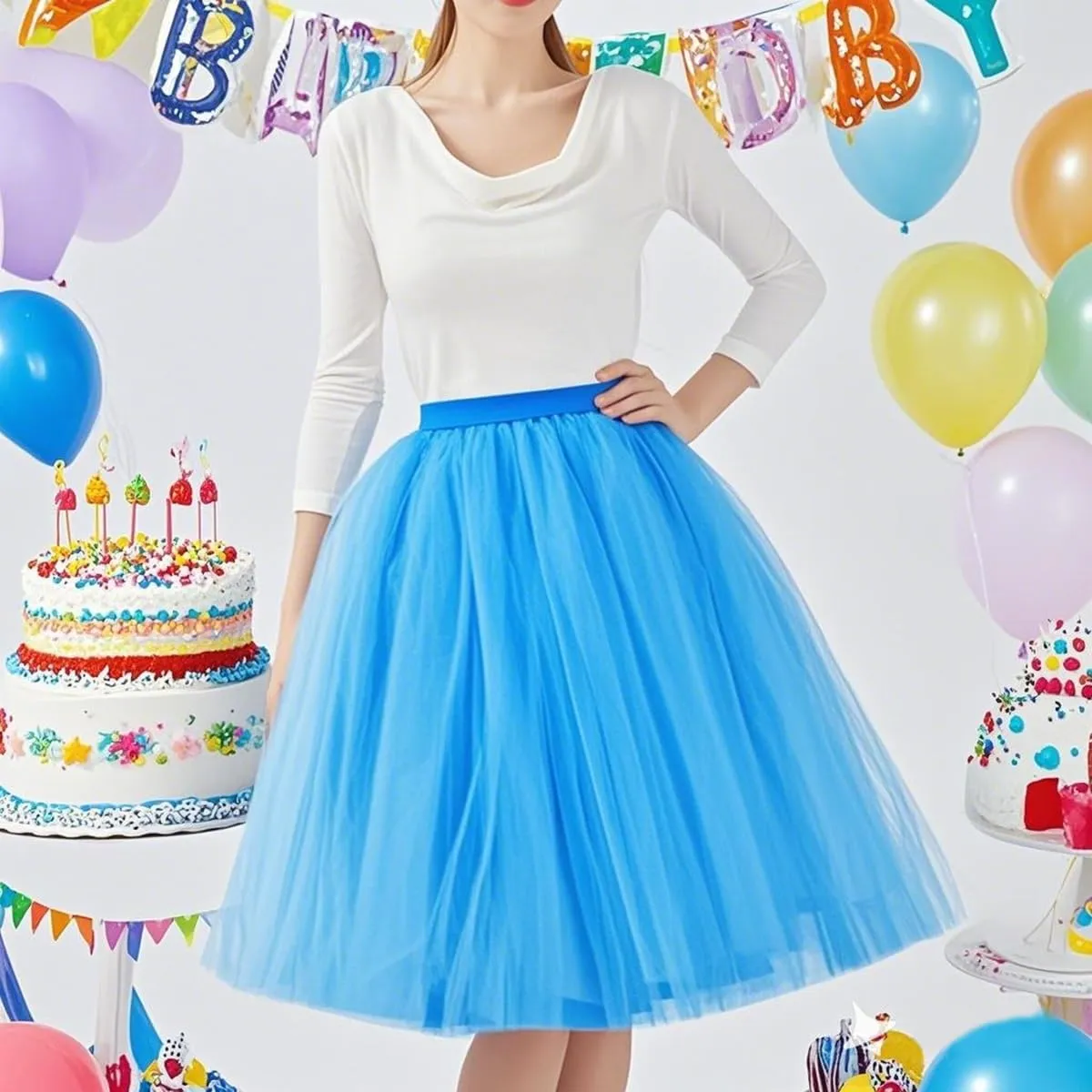 WDPL Adult A-line Tulle Skirt Bridesmaid Petticoat Tutu for Women