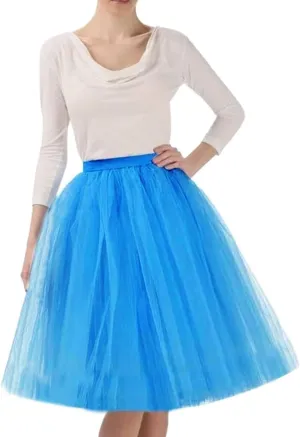 WDPL Adult A-line Tulle Skirt Bridesmaid Petticoat Tutu for Women