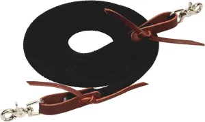 Weaver Leather EcoLuxe Round Trail Rein, 1/2" W x 10' L, Black