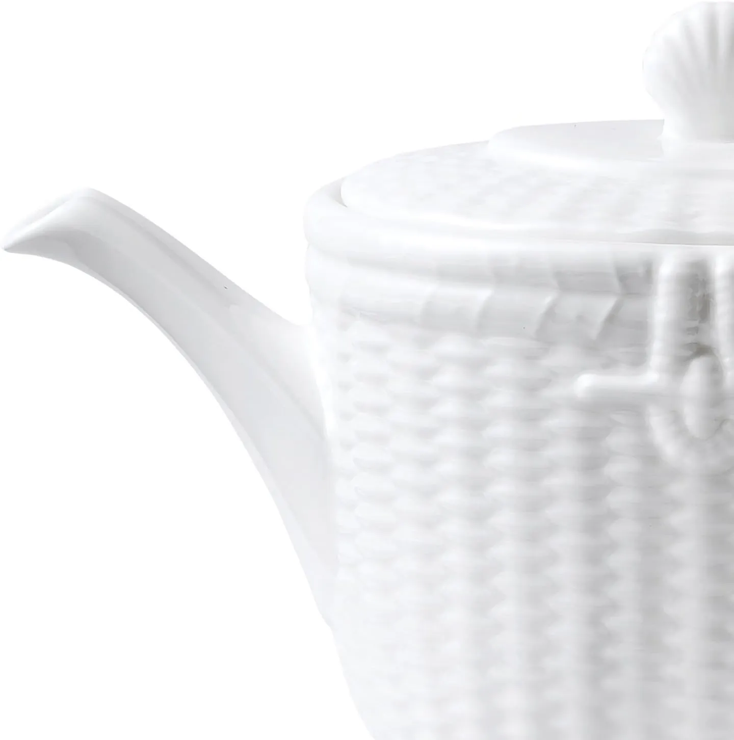 Wedgwood Nantucket Basket Teapot, 40.4 oz, White