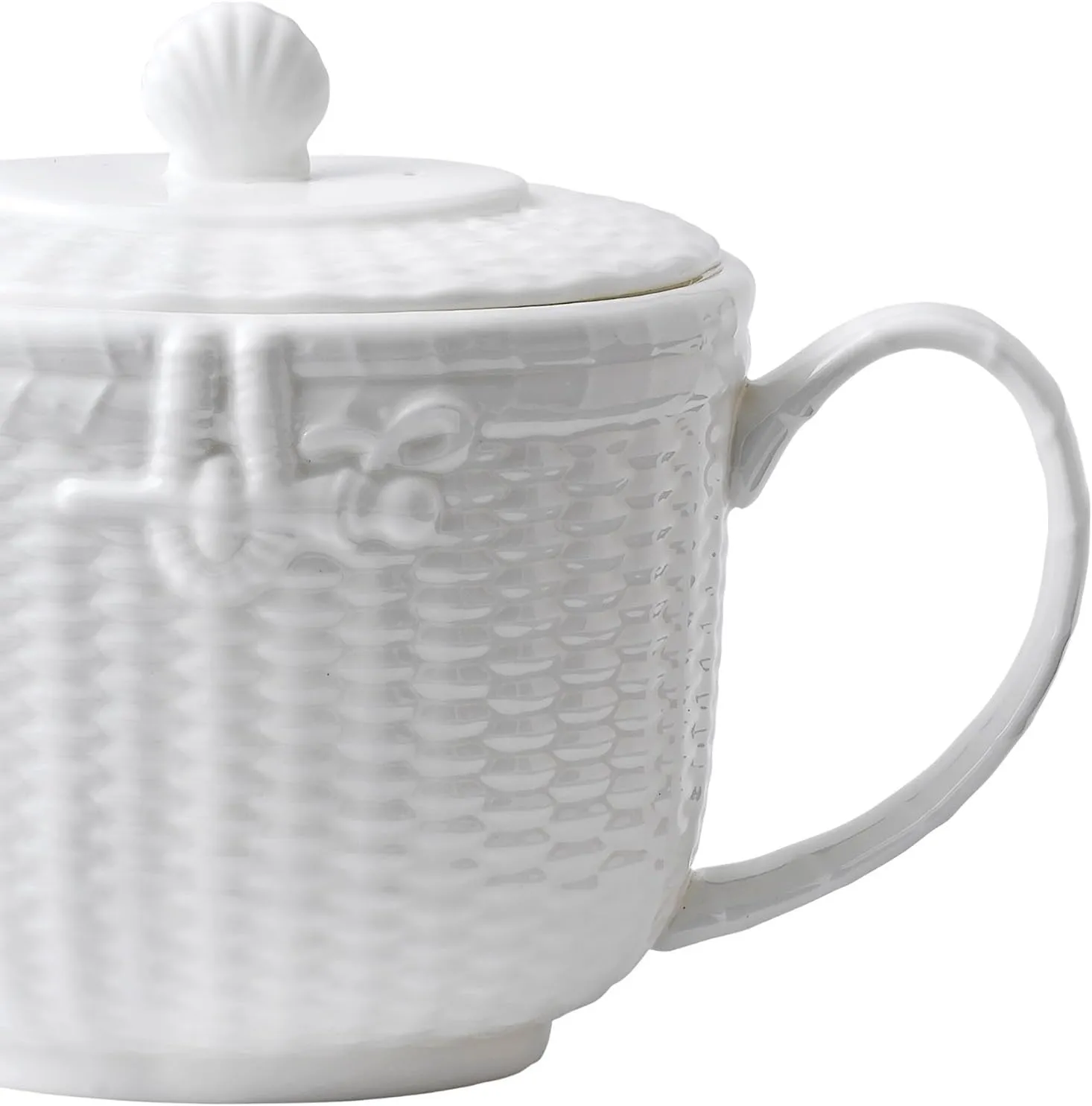 Wedgwood Nantucket Basket Teapot, 40.4 oz, White