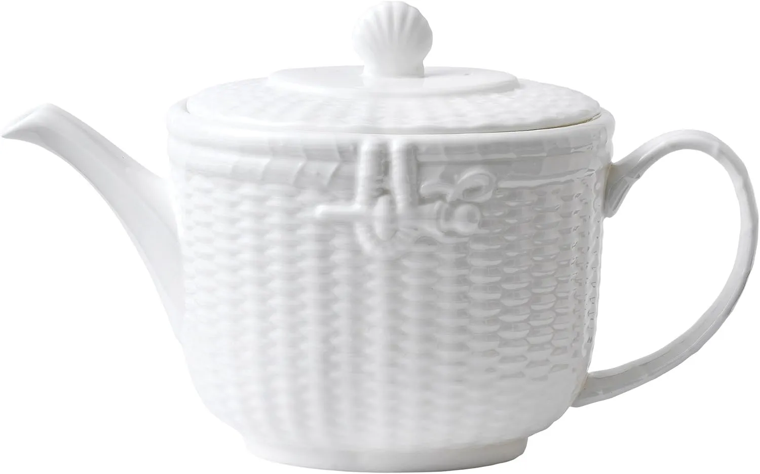Wedgwood Nantucket Basket Teapot, 40.4 oz, White
