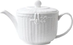 Wedgwood Nantucket Basket Teapot, 40.4 oz, White