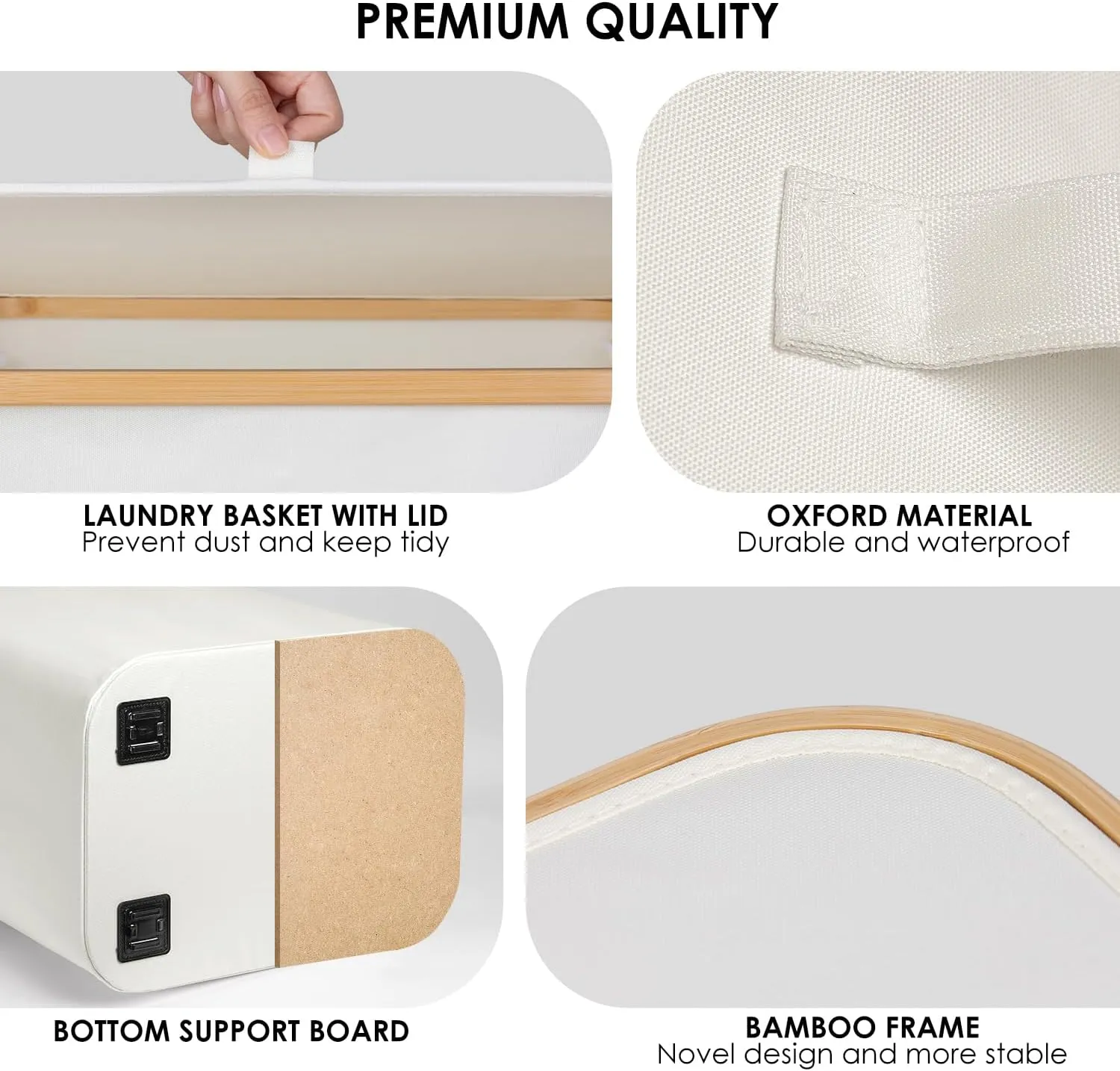 WELTRXE Laundry Basket with Wheels, 110L Large Clothes Hamper for Laundry, Collapsible & Waterproof Laundry Hamper with Lid and Removable Inner Bag, for Laundry Room, Bedroom, Dormitory Storage, Beige