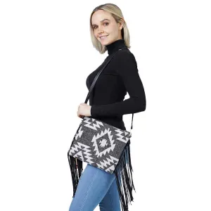 Western Pattern Tassel Crossbody Clutch Bag by Madeline Love