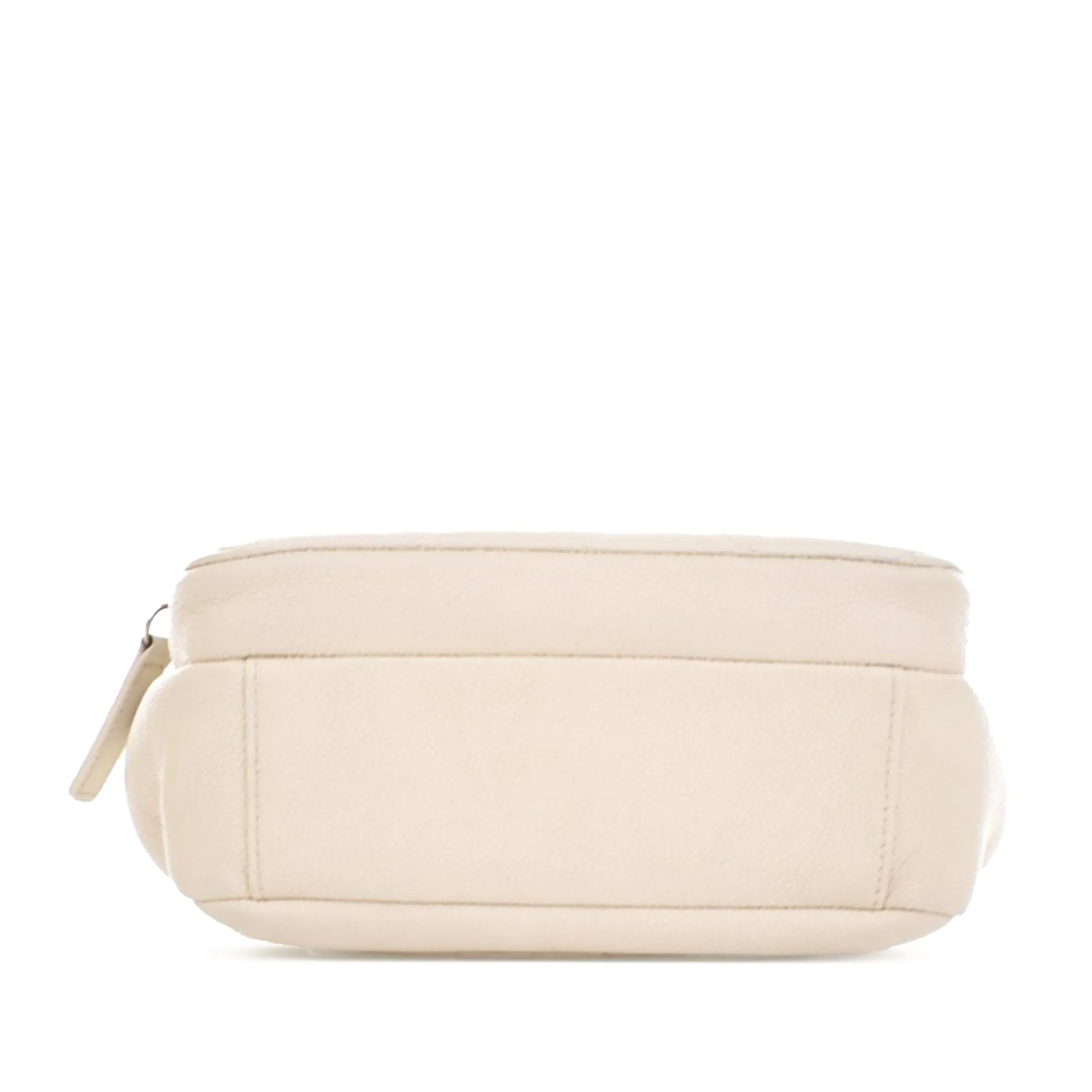 White Chanel Caviar Business Affinity Messenger Flap Crossbody Bag