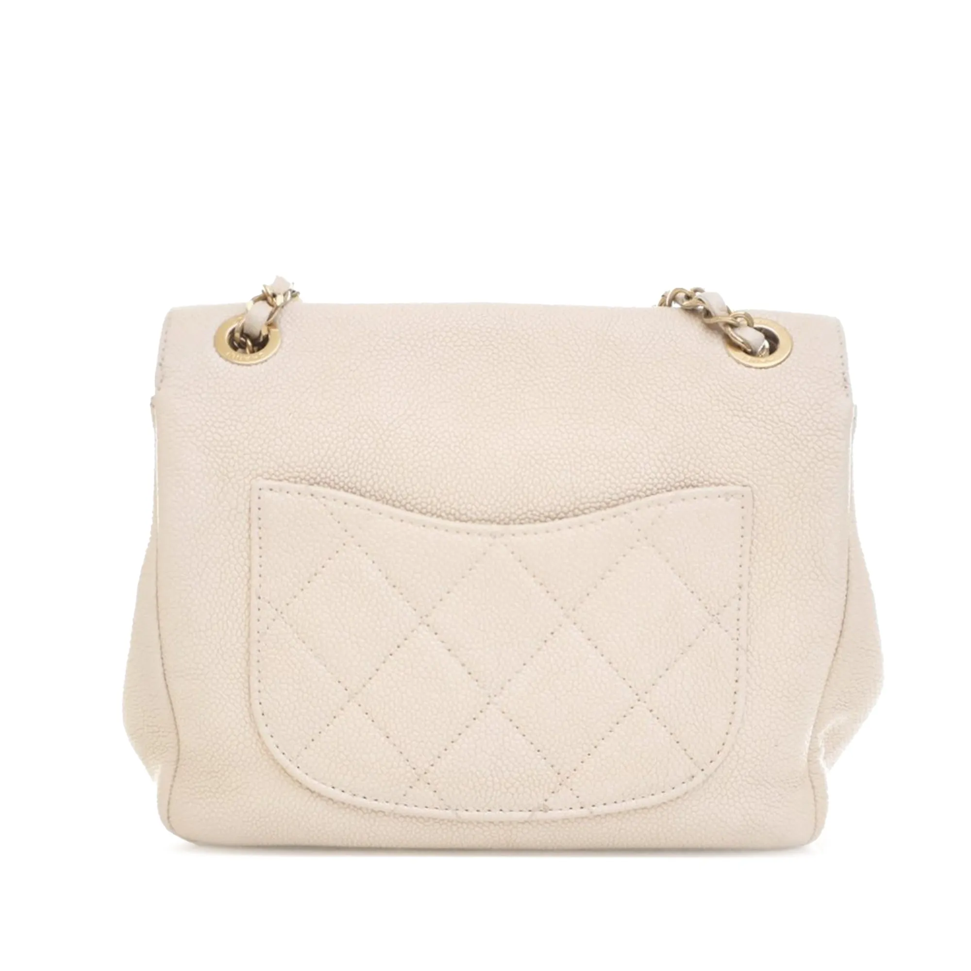 White Chanel Caviar Business Affinity Messenger Flap Crossbody Bag