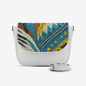 White Messenger Crossbody Mixed Shapes