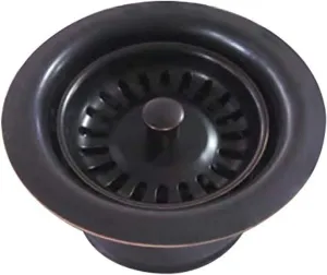 Whitehaus Collection WH200-ORBH Kitchen Sink Disposer Trim/Basket Strainer, Oil Rubbed Bronze Highlighted