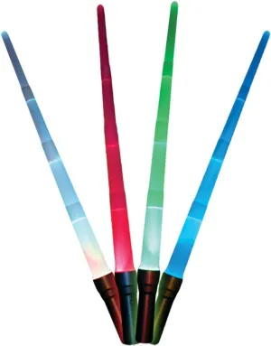 Windy City Novelties 12-Pack Light-Up Saber Swords - 7 Light Modes, Expandable, Up to 35" in Length