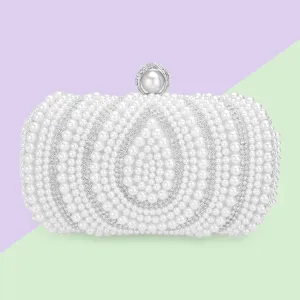 Women Elegant Pearl Clutch Bag- 12203