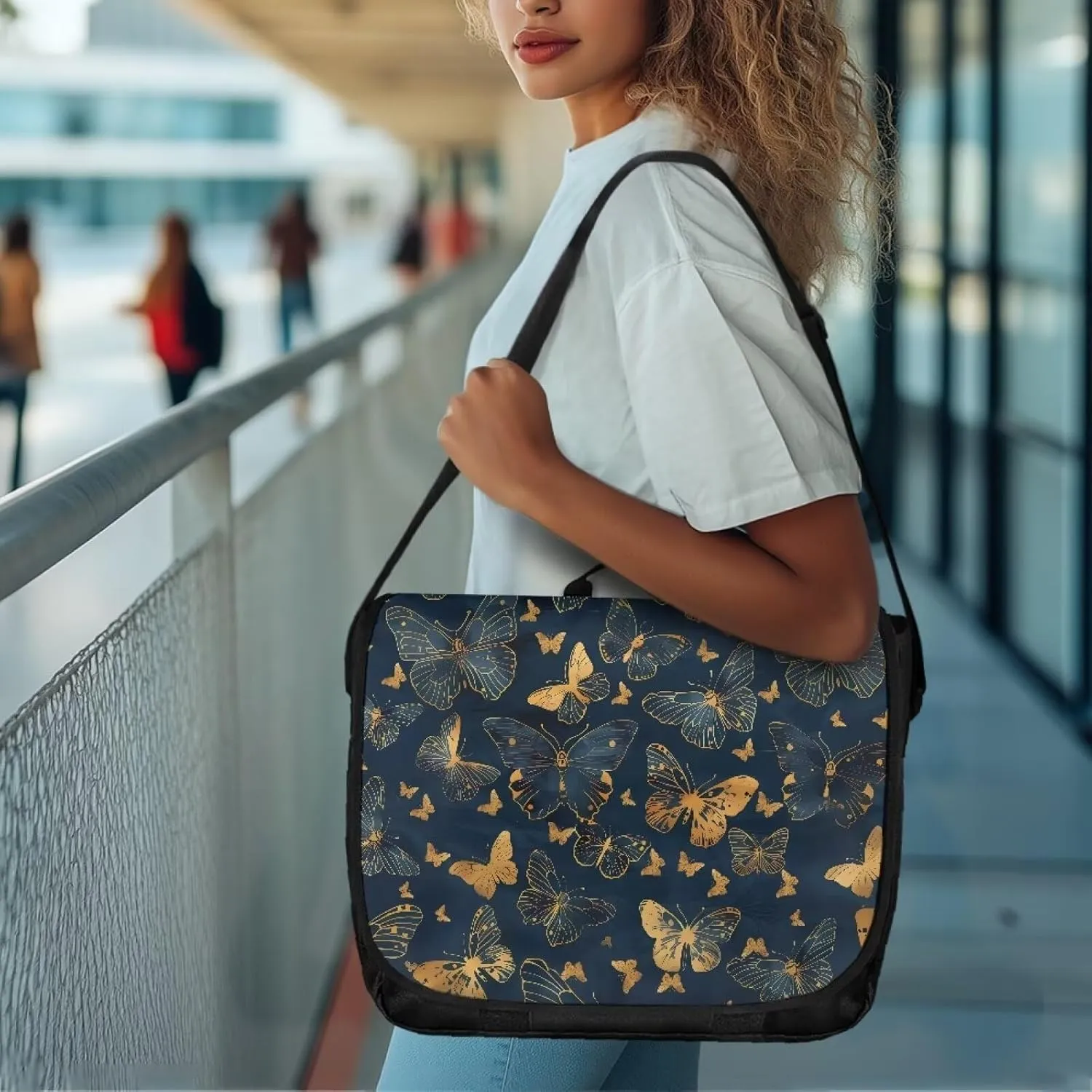 Women Vintage Flap Crossbody Bag Classic Large Messenger Bag Travel Shoulder Handbag Men Portable Laptop Satchel