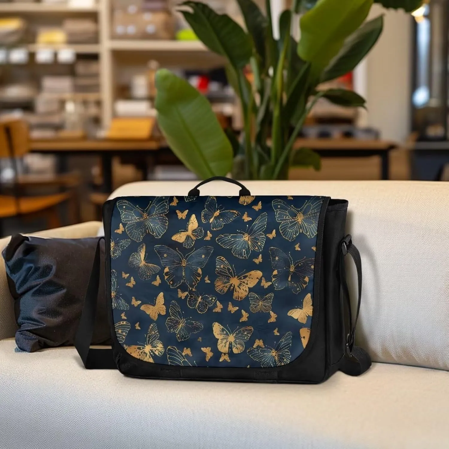 Women Vintage Flap Crossbody Bag Classic Large Messenger Bag Travel Shoulder Handbag Men Portable Laptop Satchel