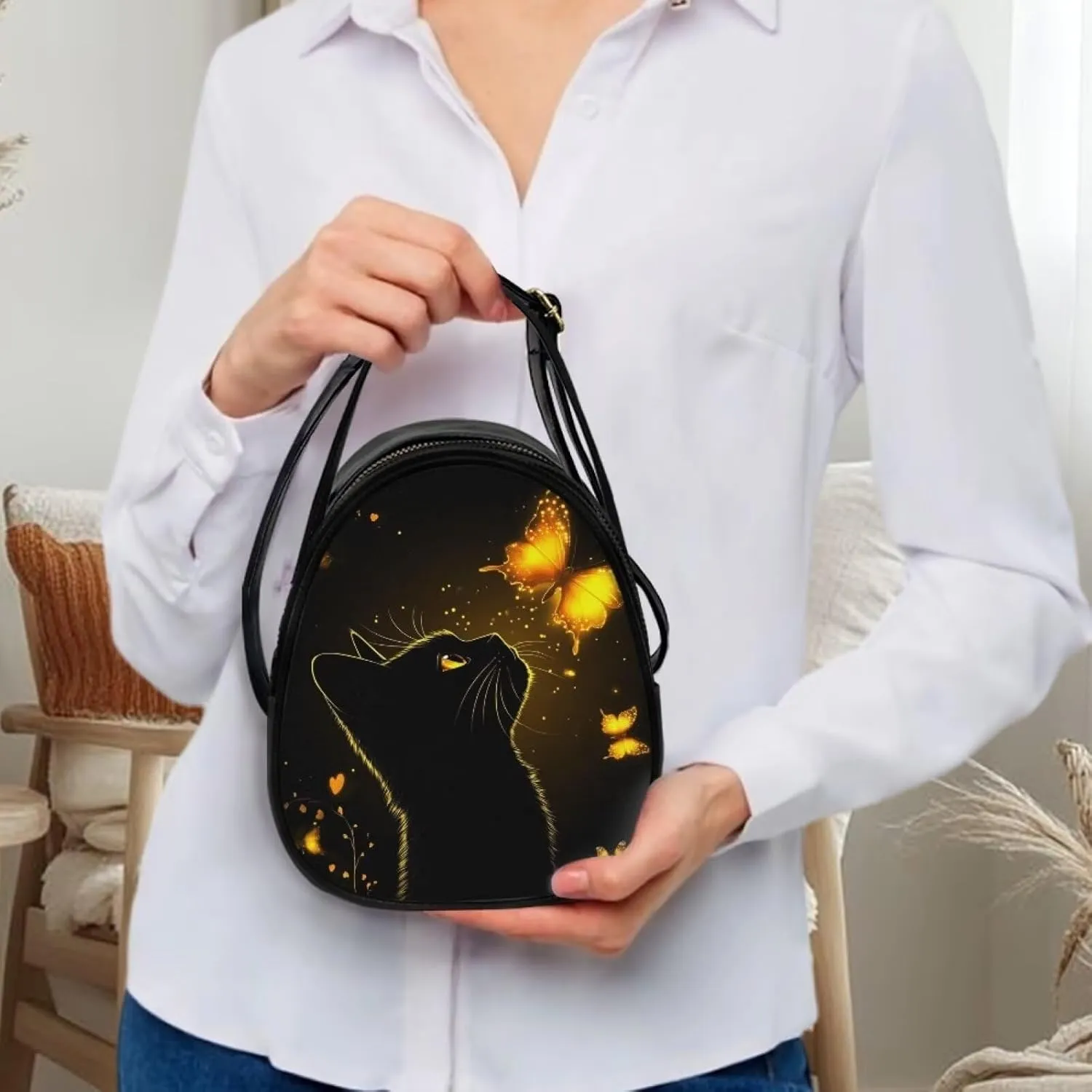 Womens Crossbody Bag Small Double Layer Purses for Women Shoulder Bag Trendy with Zipper Closure