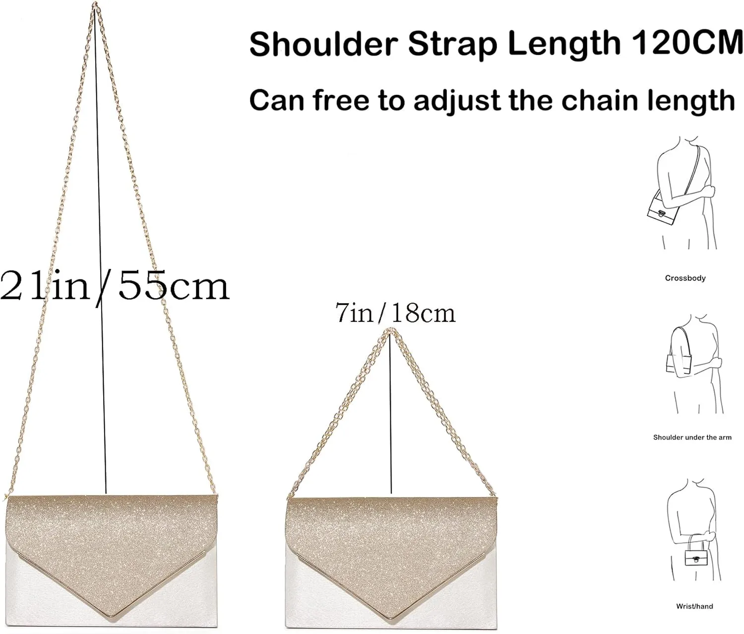 Women's Evening Bag Party Clutches Wedding Purses Cocktail Prom Handbags Satin and flash stitching Glittering