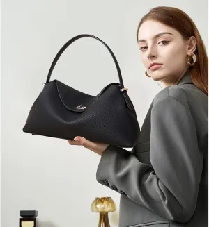 Women's luxury leather shoulder bag Handheld crossbody bag, stylish homeless bag professional design spacious dumpling design