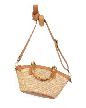 Women's Millie Basket Crossbody Bag In Natural Straw