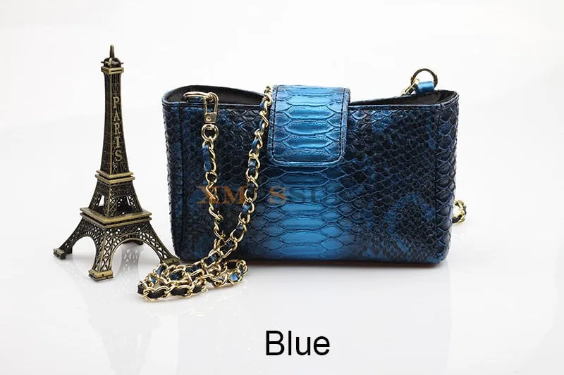 Women's Python Leather Shoulder Bag 2019