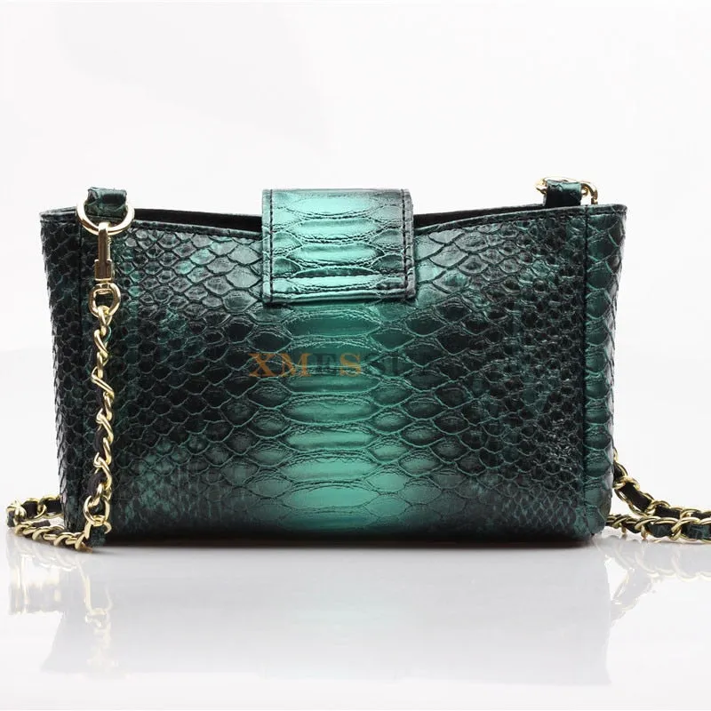 Women's Python Leather Shoulder Bag 2019