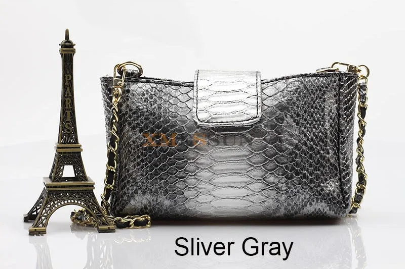 Women's Python Leather Shoulder Bag 2019
