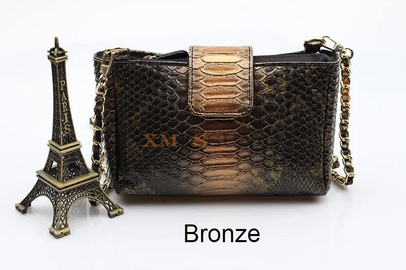 Women's Python Leather Shoulder Bag 2019