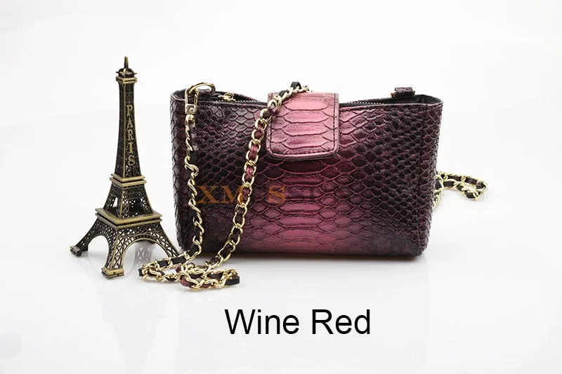 Women's Python Leather Shoulder Bag 2019