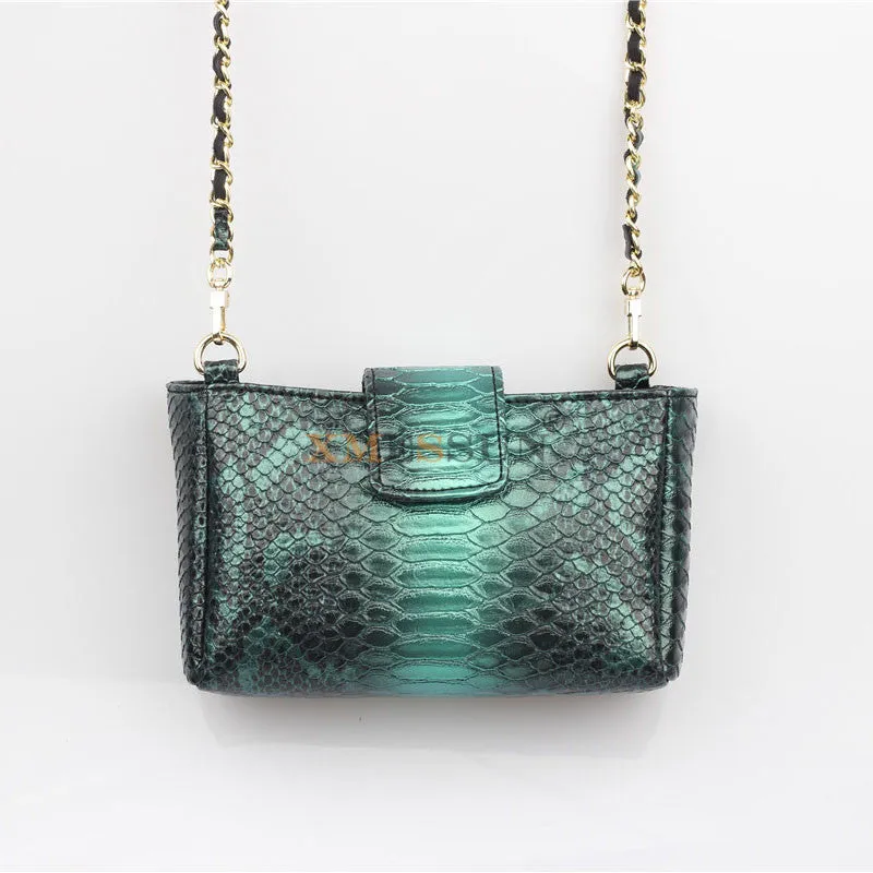 Women's Python Leather Shoulder Bag 2019