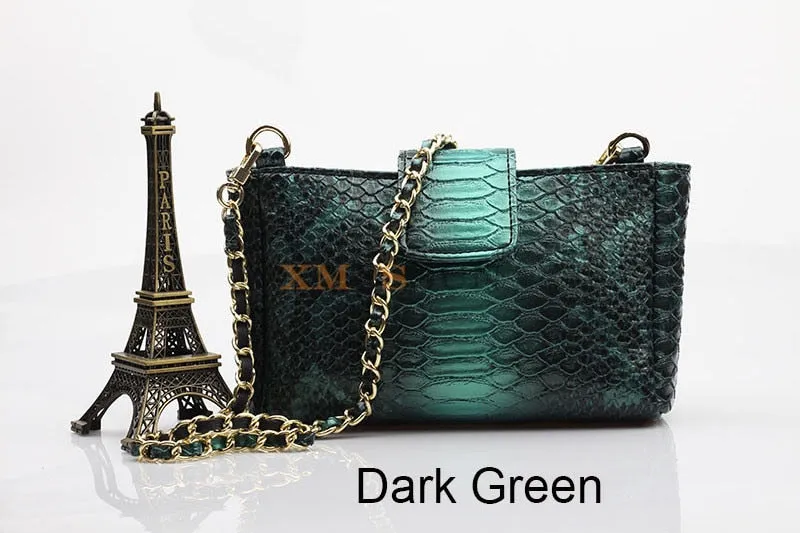 Women's Python Leather Shoulder Bag 2019