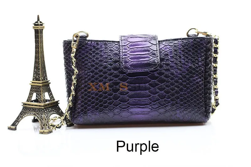 Women's Python Leather Shoulder Bag 2019