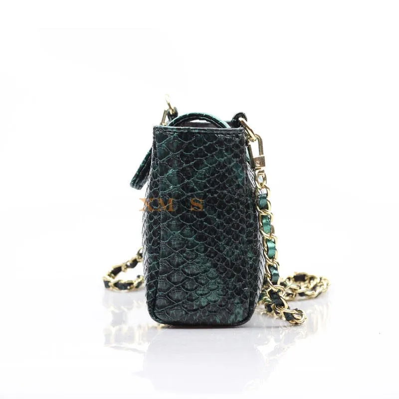 Women's Python Leather Shoulder Bag 2019