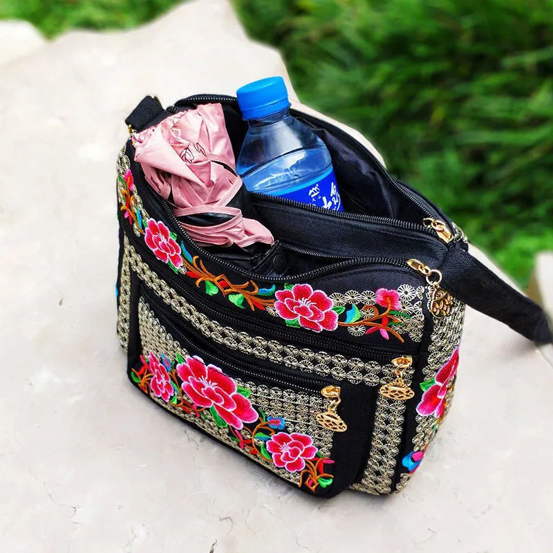 Women's Yunnan National Style Embroidered Full Embroidery Crossbody Bags