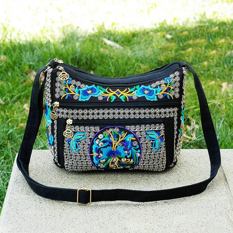 Women's Yunnan National Style Embroidered Full Embroidery Crossbody Bags