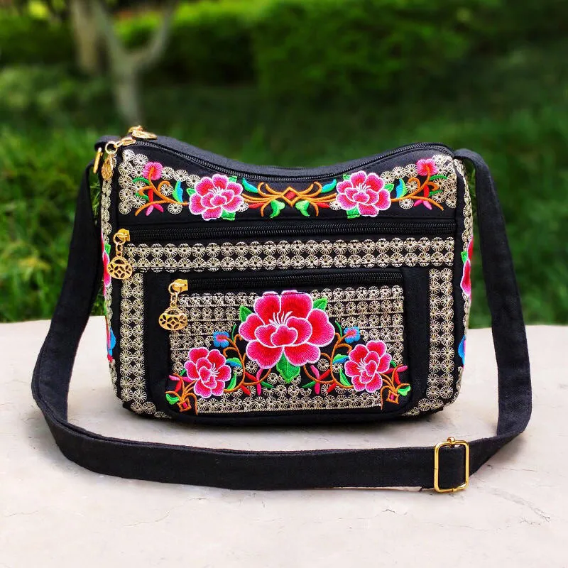 Women's Yunnan National Style Embroidered Full Embroidery Crossbody Bags