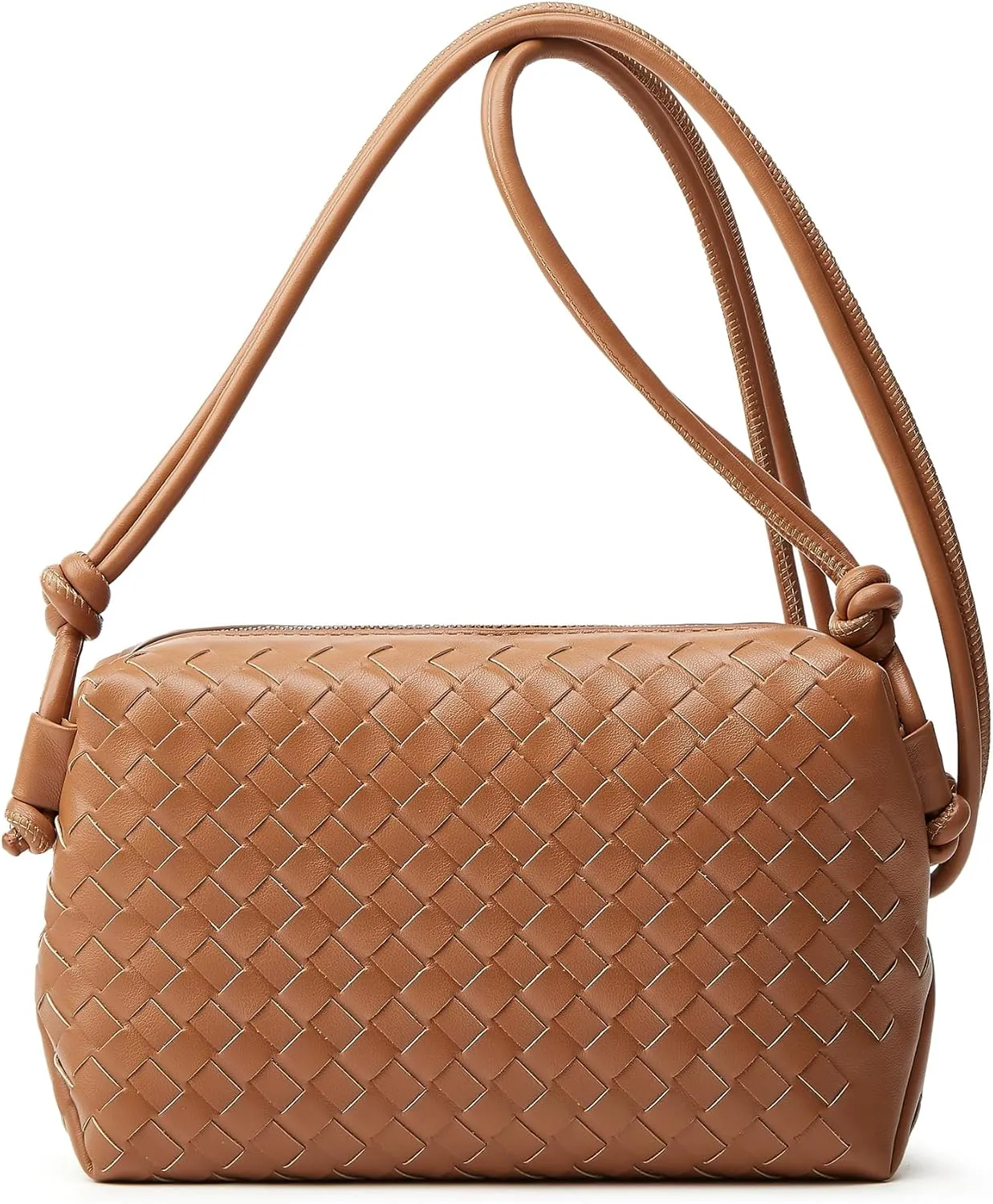Woven Crossbody Bags for Women: Vegan Leather Purse - Handwoven Small Handbag- Trendy Shoulder Bag