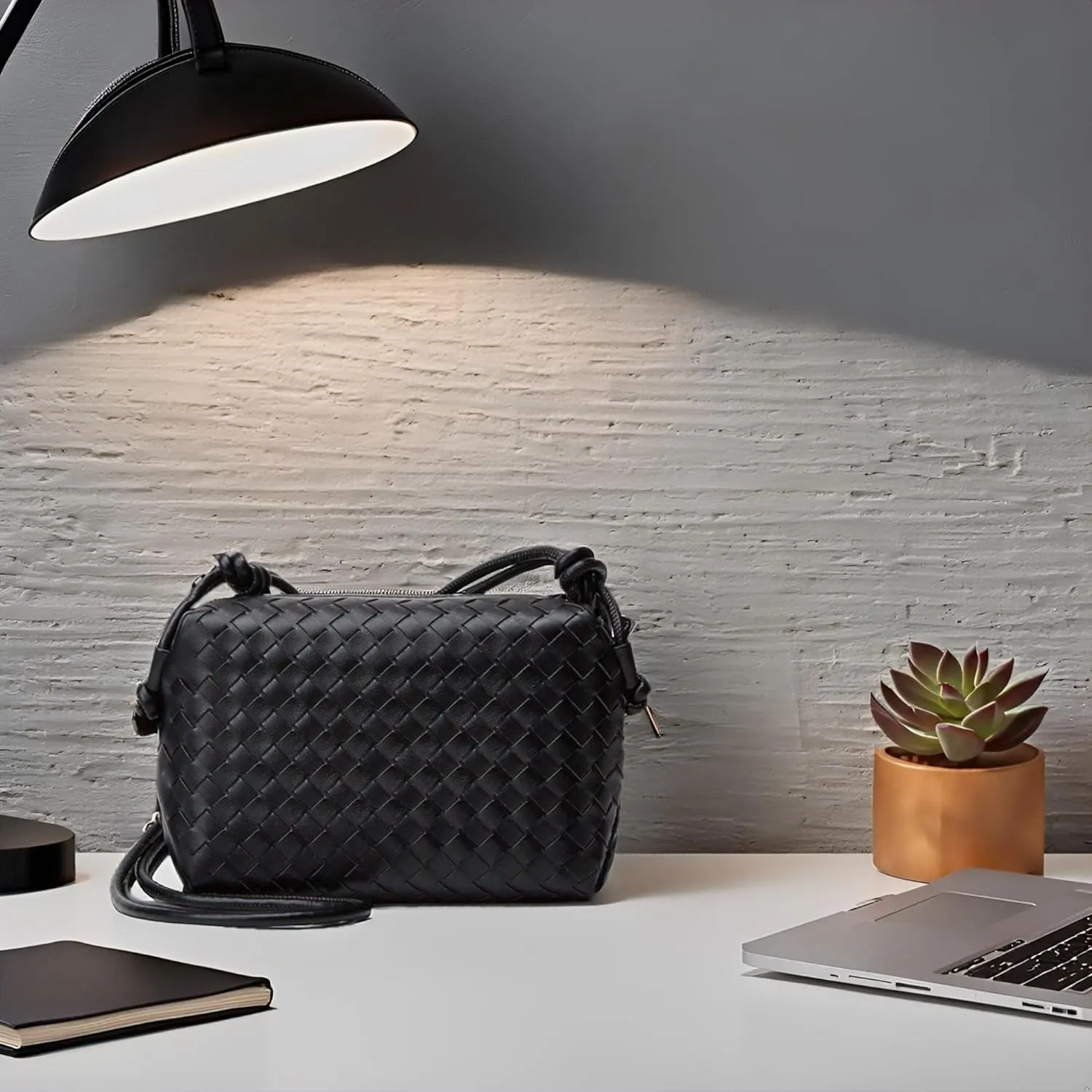 Woven Crossbody Bags for Women: Vegan Leather Purse - Handwoven Small Handbag- Trendy Shoulder Bag