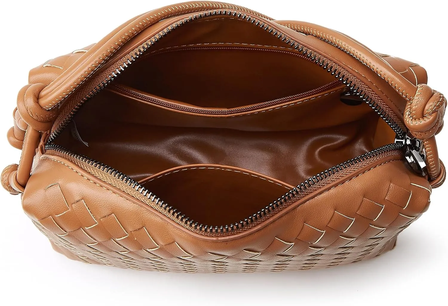 Woven Crossbody Bags for Women: Vegan Leather Purse - Handwoven Small Handbag- Trendy Shoulder Bag