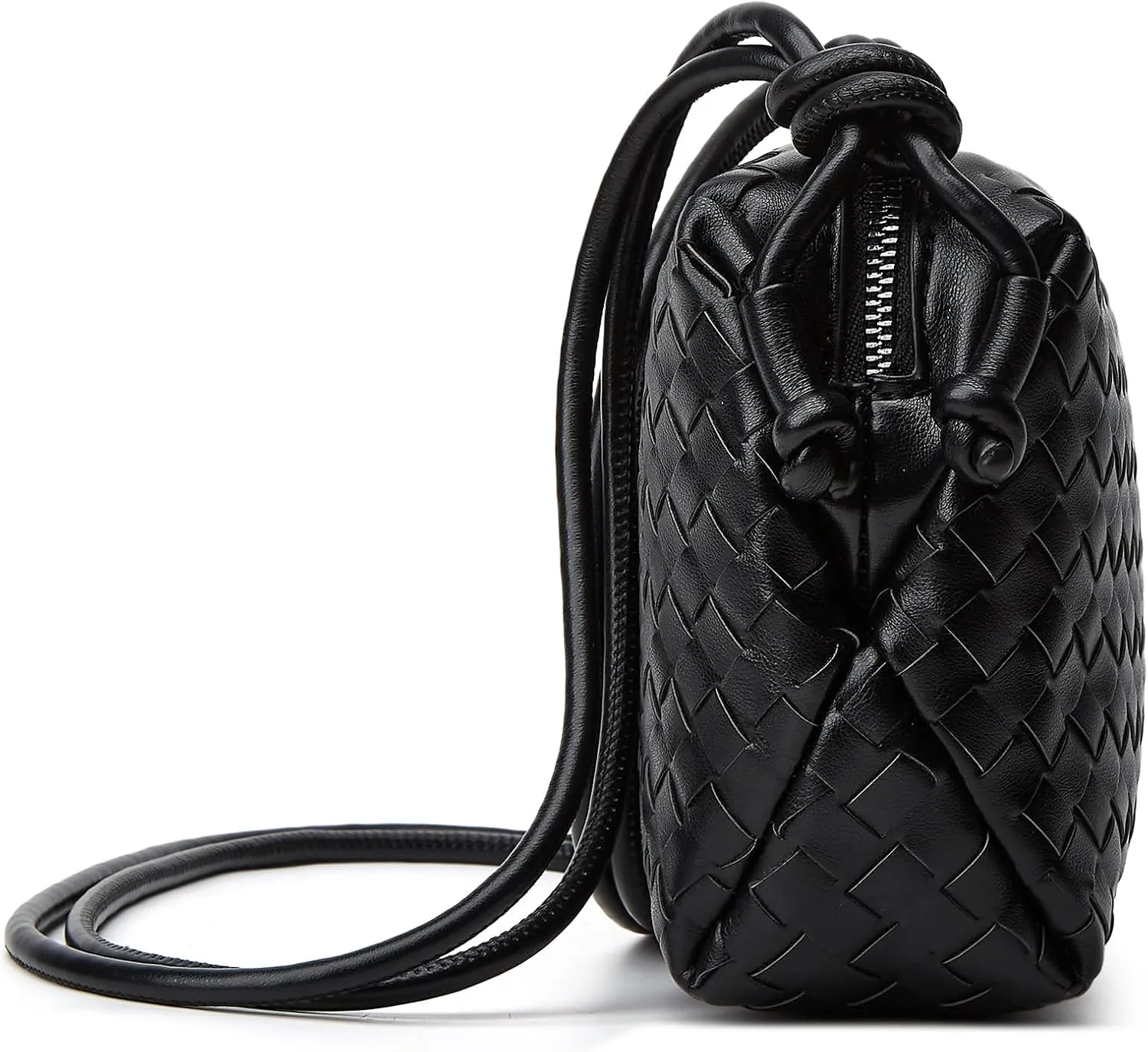 Woven Crossbody Bags for Women: Vegan Leather Purse - Handwoven Small Handbag- Trendy Shoulder Bag