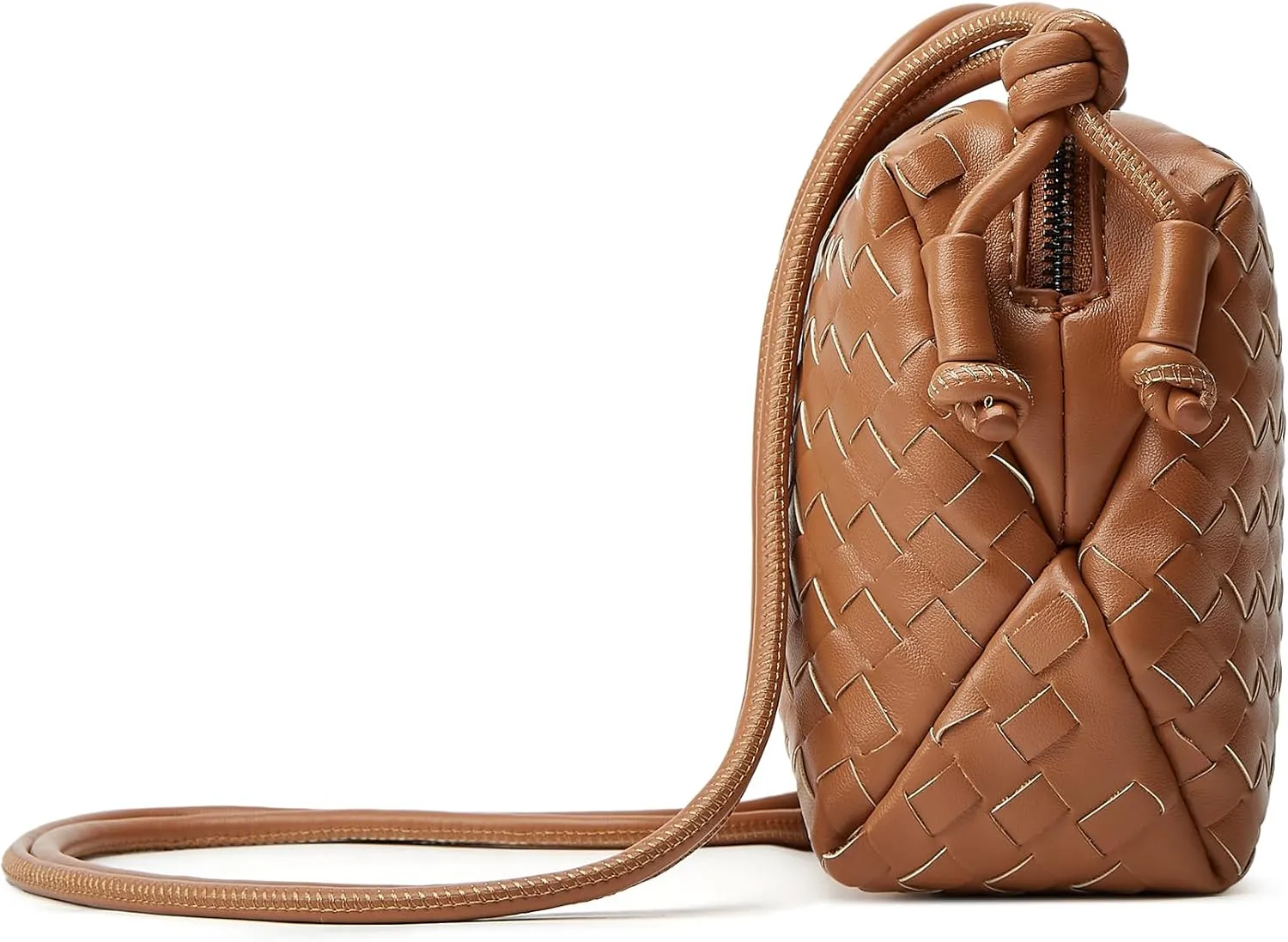 Woven Crossbody Bags for Women: Vegan Leather Purse - Handwoven Small Handbag- Trendy Shoulder Bag