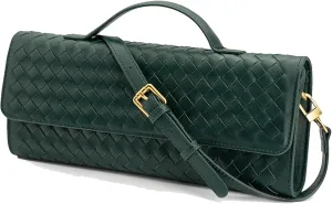 Woven Evening Clutch Purses Shoulder Handbag Crossbody Bags with Adjustable Shoulder Strap Trendy Handmade