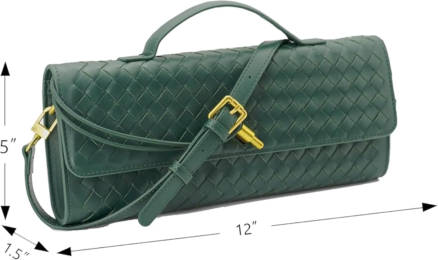 Woven Evening Clutch Purses Shoulder Handbag Crossbody Bags with Adjustable Shoulder Strap Trendy Handmade