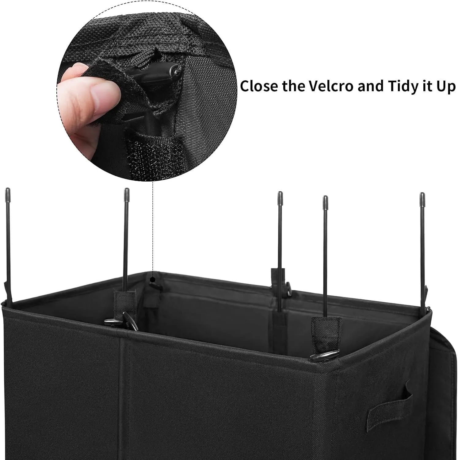 WOWLIVE 154L Double Laundry Hamper with Lid and Removable Laundry Bags, Large Dirty Clothes Hamper 2 section Collapsible Laundry Basket Dorm Room Storage for Bedroom, Bathroom, College, Black