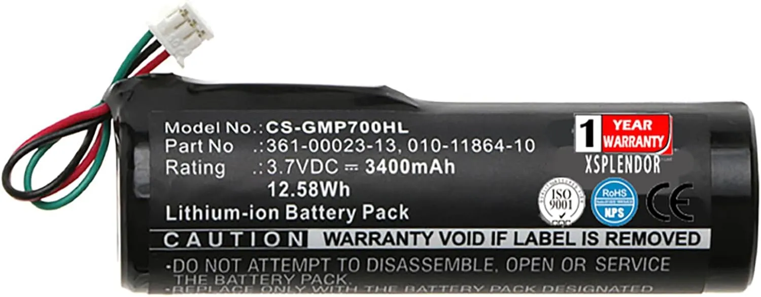 XSP 3400mAh Replacement Battery for Garmin Pro 550 Handheld Pro 70 Dog Transmitter Pro 70 Handheld Pro Handheld Tri-Tronics Pro 550 Dog Training Collar Tri-Tronics Pro Parts Battery Batteries