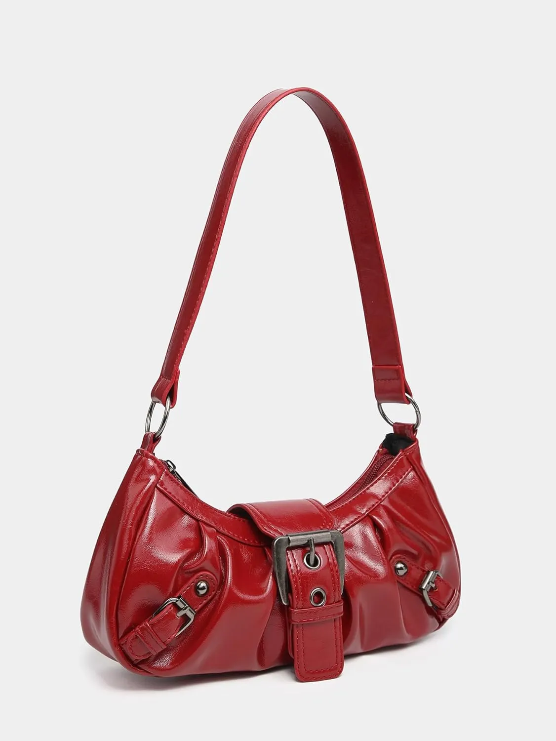 Y2k Crossbody Bag Cute Purse for Women Fashion Shoulder Bag Grunge 2000s Coquette Aesthetic Gothic Vintage Sling Purse (wine red)