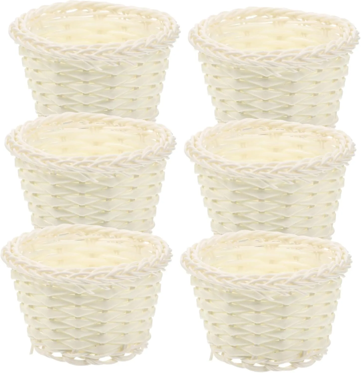 YARNOW 2sets 6pcs Mini House Basket Vivid Micro Basket Decor for Dollhouse Picnic and Creative DIY Projects for Miniature Kitchen Accessories 6pcs*2